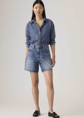 Levi's® γυναικεία denim βερμούδα ψηλόμεση πεντάτσεπη Baggy Fit - A93110005 Denim Blue