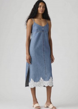LEVI'S - Levi's® γυναικείο denim midi φόρεμα με λεπτές τιράντες Standard Fit