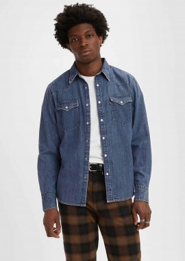 LEVI'S - Levi's® ανδρικό denim πουκάμισο Dark Blue Stonewash Standard Fit