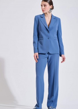 BILL COST - Bill Cost γυναικείο παντελόνι μονόχρωμο Classic Straight Fit - 10-031079-0 Μπλε Σκούρο