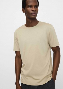 Adolfo Domínguez ανδρικό T-shirt μονόχρωμο - 172061203 Πράσινο Ανοιχτό