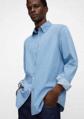 Adolfo Domínguez ανδρικό denim πουκάμισο Regular Fit - 120501308 Denim Blue
