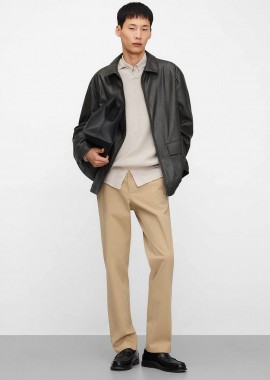 ADOLFO DOMINGUEZ - Adolfo Domínguez ανδρικό παντελόνι chino Regular Fit - 168561036 Μπεζ
