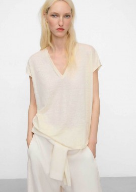 ADOLFO DOMINGUEZ - Adolfo Domínguez γυναικείο Τ-Shirt λινό - 272041783 Εκρού