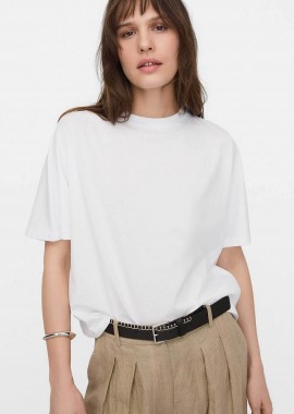Adolfo Domínguez γυναικείο Τ-Shirt με στρογγυλή λαιμόκοψη - 272061781 Λευκό
