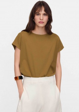 Adolfo Domínguez γυναικείο Τ-Shirt με boat λαιμόκοψη - 272072488 Χακί