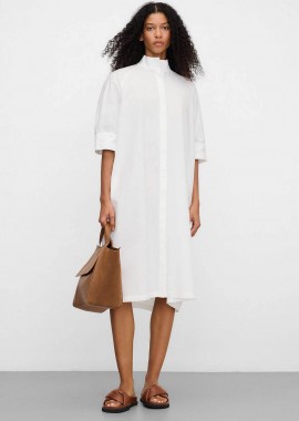 ADOLFO DOMINGUEZ - Adolfo Domínguez γυναικείο midi shirt dress - 292112423 Λευκό
