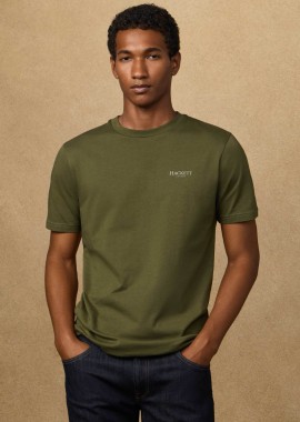 HACKETT - Hackett ανδρικό T-shirt με λογότυπο Classic Fit - HM5000067 Πράσινο