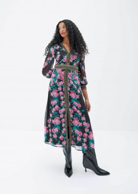 RAISHMA - Raishma γυναικείο φόρεμα midi με floral print