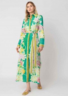 Raishma γυναικείο φόρεμα midi με floral print 