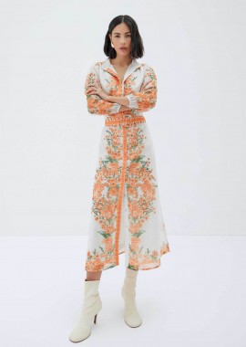 RAISHMA - Raishma γυναικείο φόρεμα midi με floral print