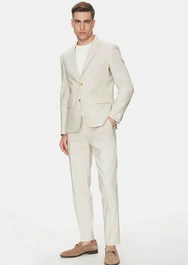 CALVIN KLEIN - Calvin Klein ανδρικό παντελόνι κοστουμιού Slim Fit - K10K114400 Λευκό