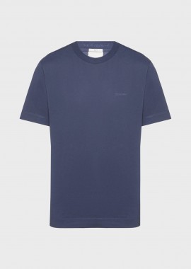 CALVIN KLEIN - Calvin Klein ανδρικό T-shirt με λογότυπο Straight Fit - LV04LF203G Μπλε Σκούρο