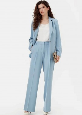 CALVIN KLEIN - Calvin Klein γυναικείο παντελόνι κοστουμιού Wide Leg - K20K207836 Γαλάζιο