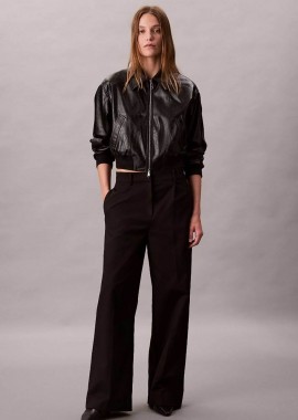 Calvin Klein γυναικείο chino παντελόνι Relaxed Fit - LV044D664G Μαύρο