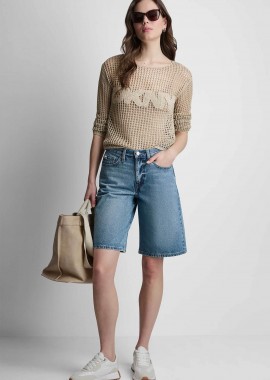 DKNY - DKNY γυναικεία denim βερμούδα Relaxed Fit - DJ5S8053 Denim Blue