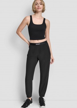 DKNY - DKNY γυναικείο παντελόνι φόρμας - DP6P3644 Μαύρο