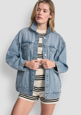 DKNY - DKNY γυναικείο denim jacket oversized - DJ5J6201 Denim Blue