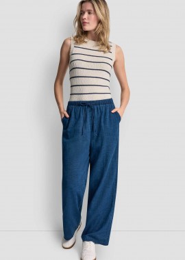 DKNY - DKNY γυναικείο denim παντελόνι Straight Fit - DJ6P3136 Denim Blue