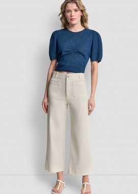 DKNY γυναικείο denim παντελόνι - DJ6P3123 Εκρού