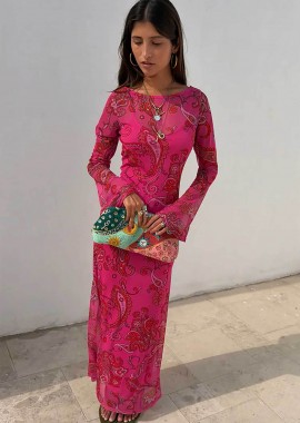 Never Fully Dressed γυναικείο maxi φόρεμα με paisley print 