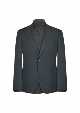 PRINCE OLIVER - Prince Oliver ανδρικό σακάκι μονόχρωμο Modern Fit - 11989043 Πράσινο Σκούρο