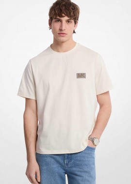 MICHAEL KORS - Michael Kors ανδρικό T-shirt με logo print - CT552NHFV4 Εκρού