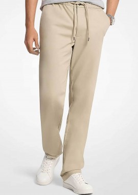 MICHAEL KORS - Michael Kors ανδρικό παντελόνι με ελαστική μέση Tapered Fit - CR6305SK7E Μπεζ