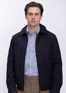 Vardas ανδρικό μπουφάν μονόχρωμο Regular Fit - D113000301106100 Σκούρο Μπλε