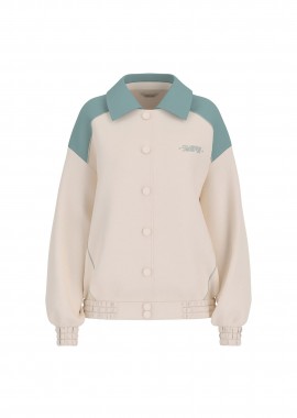 GUESS - Guess γυναικείο jacket με γιακά - W6RL35WHAA2 Εκρού