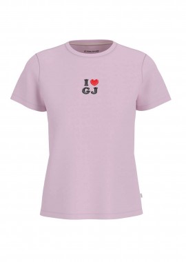 Guess γυναικείο T-shirt με print Regular Fit - W6GI45K8HM0 Ροζ
