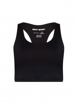 DKNY - DKNY γυναικείο αμάνικο τοπ με λογότυπο - DP5T9610 Μαύρο