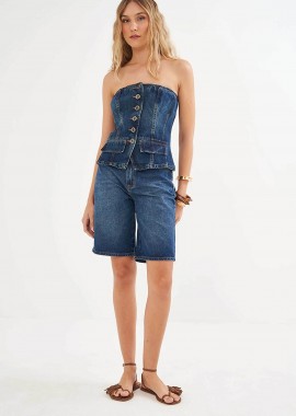 Colcci γυναικείο σορτς denim Straight Fit 