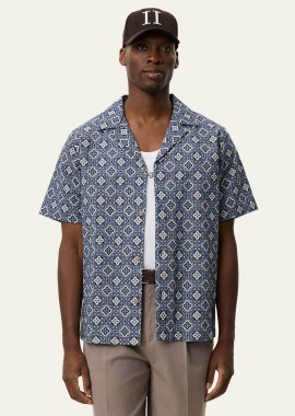 LES DEUX - Les Deux ανδρικό κοντομάνικο πουκάμισο με all-over arabesque print Regular Fit