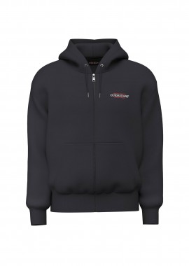 GUESS - Guess ανδρική ζακέτα φούτερ με κουκούλα - M6RQ38KCPR1 Μαύρο