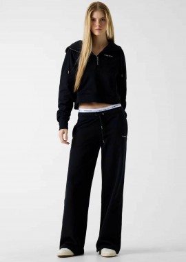 GUESS - Guess γυναικείο παντελόνι φόρμας με λογότυπο - W6RB52K68I4 Μαύρο