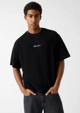 GUESS - Guess ανδρικό T-shirt με logo Regular Fit - M6RP14KD461 Μαύρο