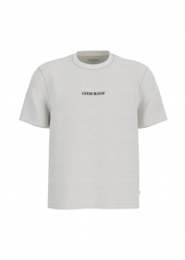 GUESS - Guess ανδρικό T-shirt με logo print Slim Fit - M6GIZ3KE942 Λευκό
