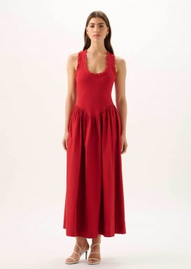 ROAME - Roame γυναικείο maxi φόρεμα με βολάν
