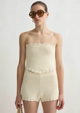 Posse γυναικείο στράπλες τοπ crocheted 