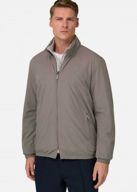 BOGGI MILANO - Boggi Milano ανδρικό bomber jacket μονόχρωμο Regular Fit - BO26P016902 Γκρι