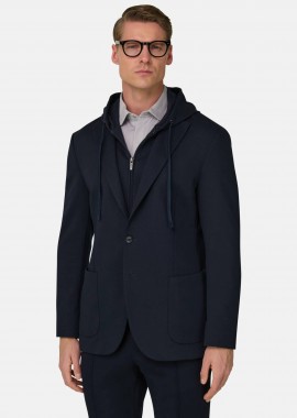 BOGGI MILANO - Boggi Milano ανδρικό σακάκι/ζακέτα με κουκούλα Regular Fit - BO26P082701 Μπλε Navy