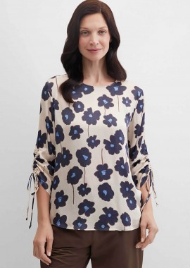 GERRY WEBER - Gerry Weber γυναικεία μπλούζα με floral print - N61005126040 Μπεζ