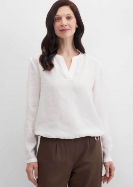 Gerry Weber γυναικεία μπλούζα textured με V - N61013121040 Λευκό