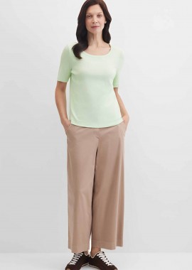 GERRY WEBER - Gerry Weber γυναικείο παντελόνι capri Loose Wide Fit - N67109144040 Καμηλό