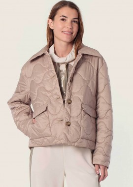 GERRY WEBER - Gerry Weber γυναικείο jacket αδιάβροχο με καπιτονέ σχέδιο - N68107148042 Μπεζ