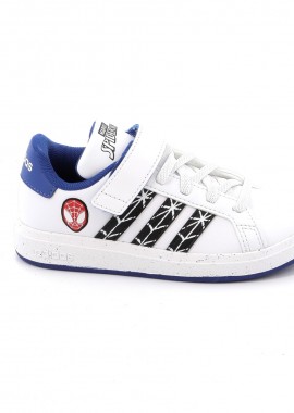 ADIDAS - Παιδικό Αθλητικό Παπούτσι για Αγόρι Adidas Grand Court Spiderman El Χρώματος Λευκό IF0925