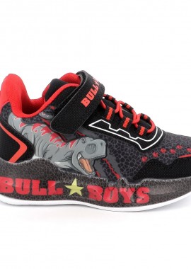 Παιδικό Αθλητικό Παπούτσι για Αγόρι Bull Boys T-Rex με Φωτάκια Χρώματος Μαύρο DNAL5140B00
