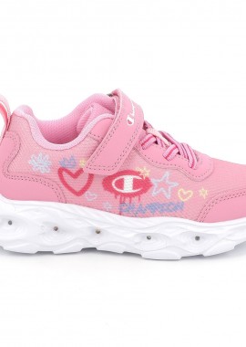 Παιδικό Αθλητικό Παπούτσι για Κορίτσι Champion Funfair Print G Ps Low Cut Shoe με Φωτάκια Χρώματος Ροζ S33233-PS152