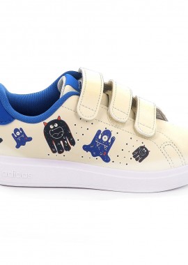 Παιδικό Αθλητικό Παπούτσι για Αγόρι Adidas Advantage Base 2.0 Cf C Χρώματος Μπεζ KI0741